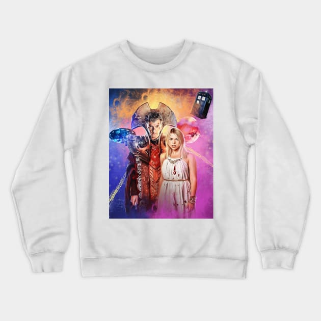 Doctor Who. Ten and Rose. Time Lord Victorious. Crewneck Sweatshirt by stacyabrightart